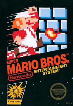 Game box for Super Mario Bros.