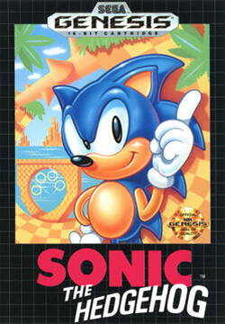 Game box for Sonic the Hedgehog